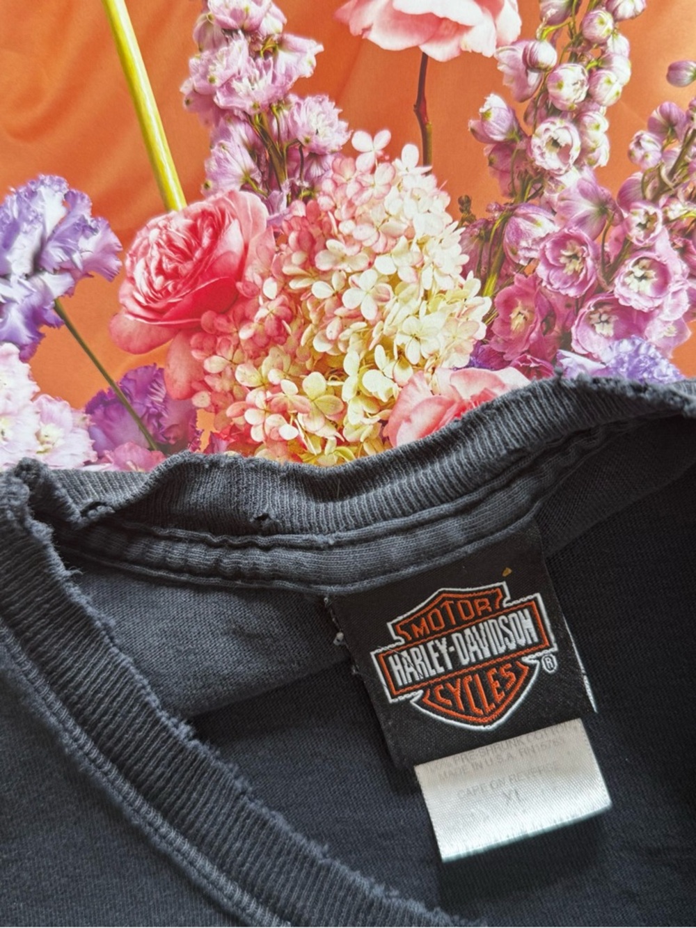 Reworked Harley Davidson cropped distressed t-shirt - Picture 11 of 11